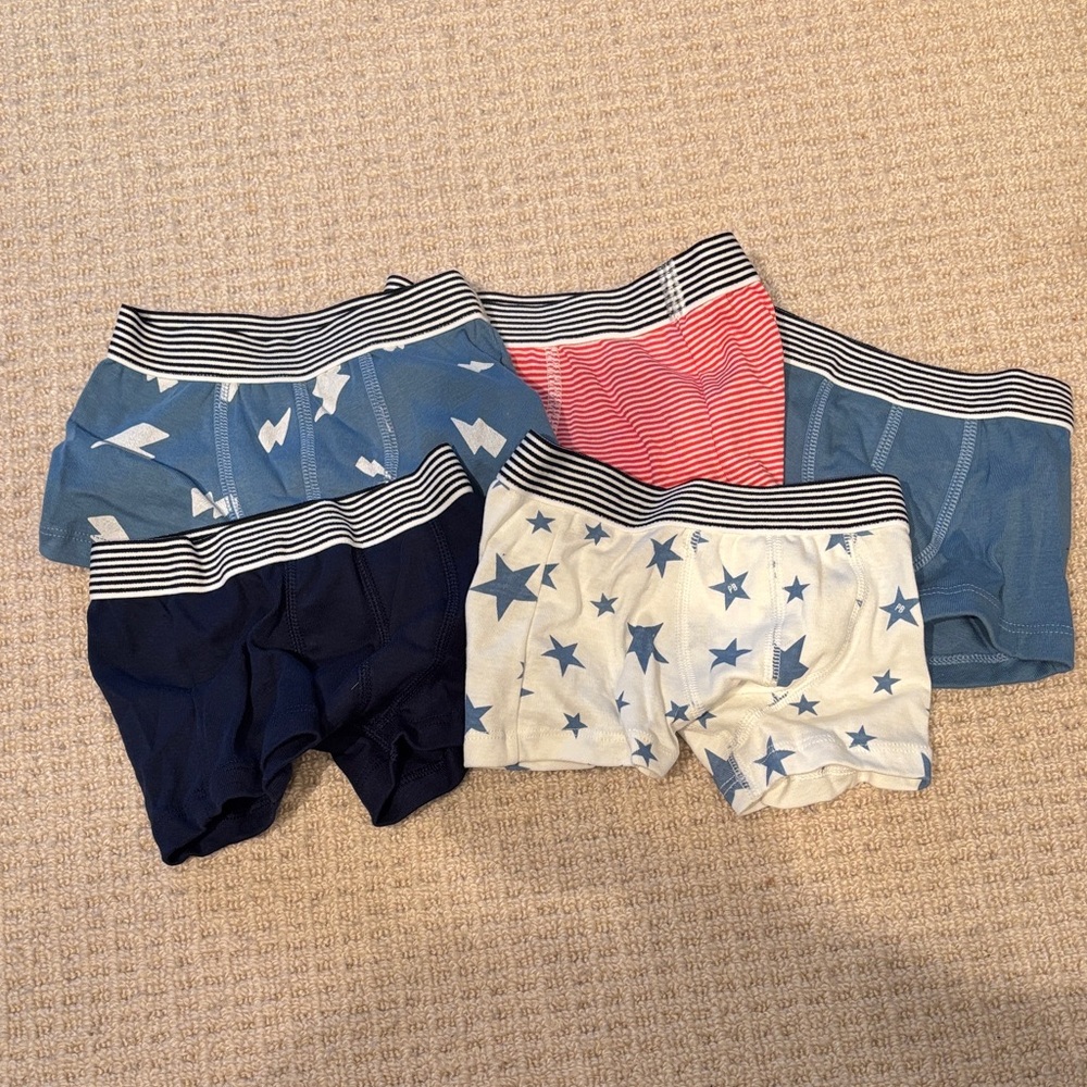 Petit Bateau Kids Star and Stripe Bottoms - Blue, Red, White